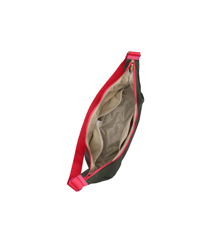 Large Hammock Large Adjustable Bag<br>Avocado/Beige Pink Webbing