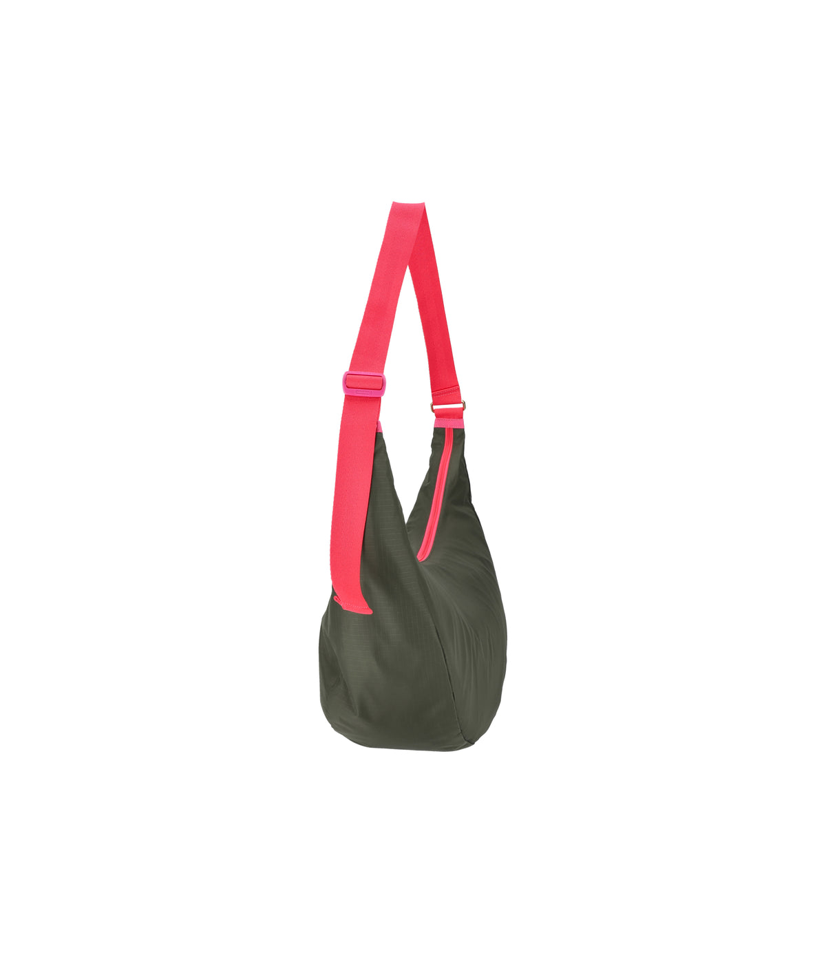 Large Hammock Large Adjustable Bag<br>Avocado/Beige Pink Webbing
