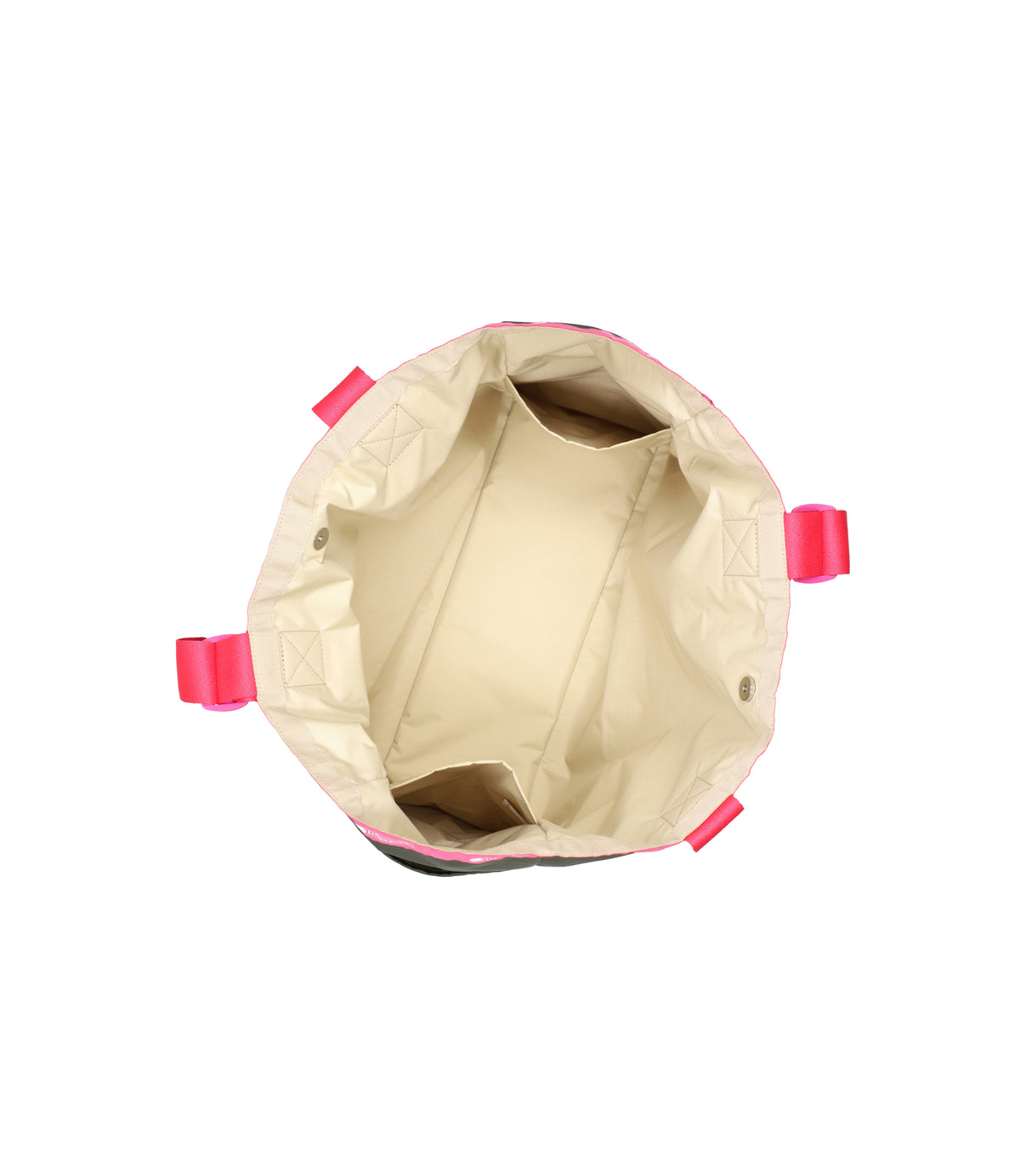 Large Handle Adjustable Tote<br>Avocado/Beige Pink Webbing