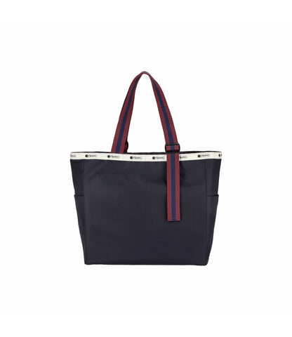 Large Handle Adjustable Tote<br>Deep Sea/Purple Navy Webbing