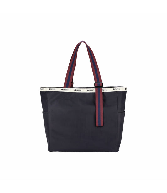 Large Handle Adjustable Tote<br>Deep Sea/Purple Navy Webbing