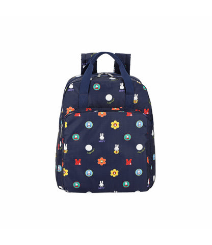 Medium East/West Backpack<br>Miffy Navy Polka Dot