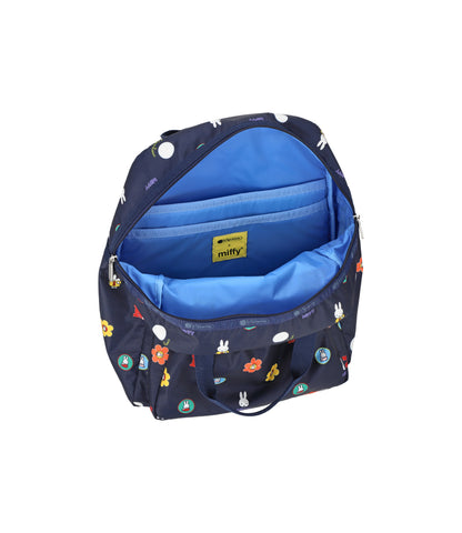 Medium East/West Backpack<br>Miffy Navy Polka Dot