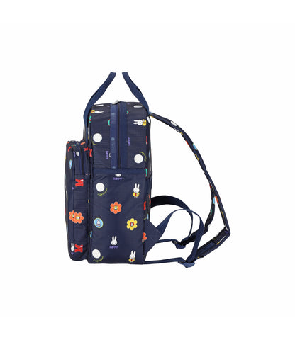 Medium East/West Backpack<br>Miffy Navy Polka Dot