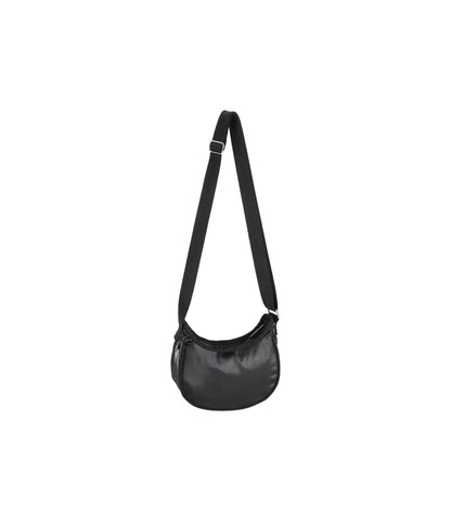 Mini Hobo Crossbody<br>Black Shine