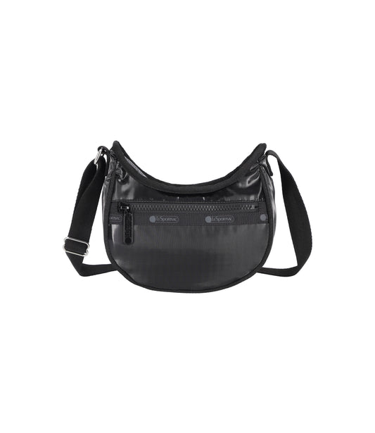 Mini Hobo Crossbody<br>Black Shine