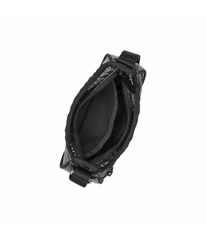 Mini Hobo Crossbody<br>Black Shine