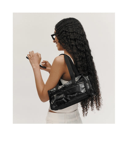 East/West Square Shoulder Bag<br>Black Shine