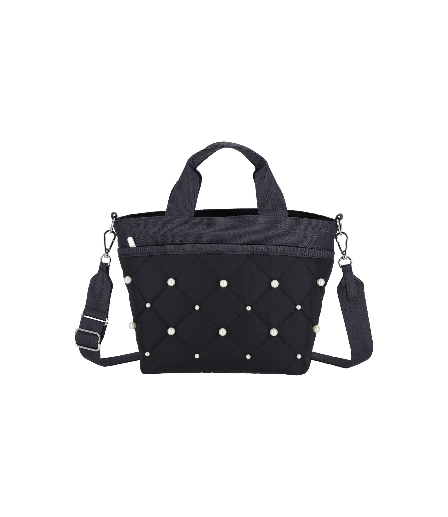 Small Bucket Tote With Pearls<br>Deep Sea Pearl