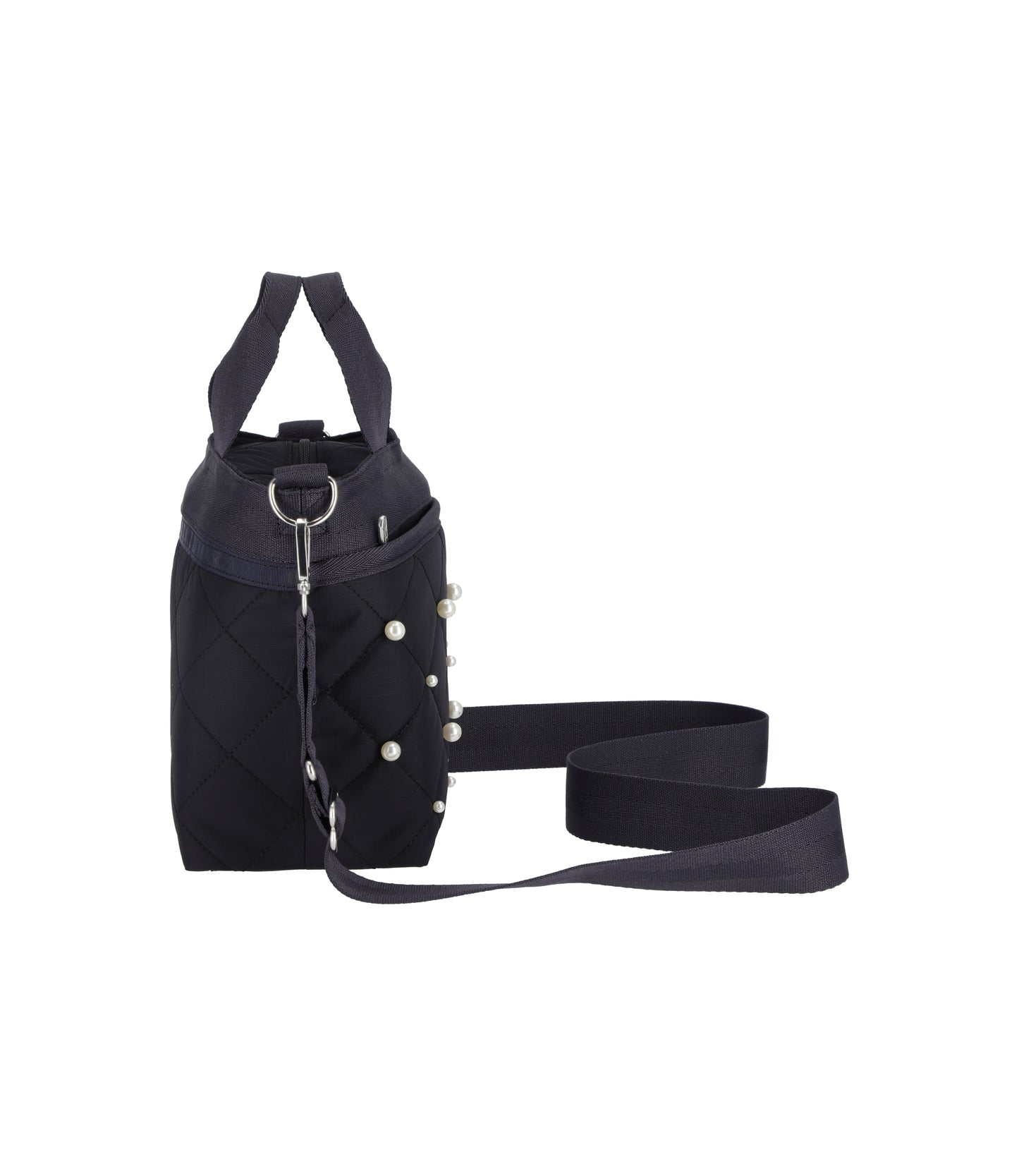 Small Bucket Tote With Pearls<br>Deep Sea Pearl