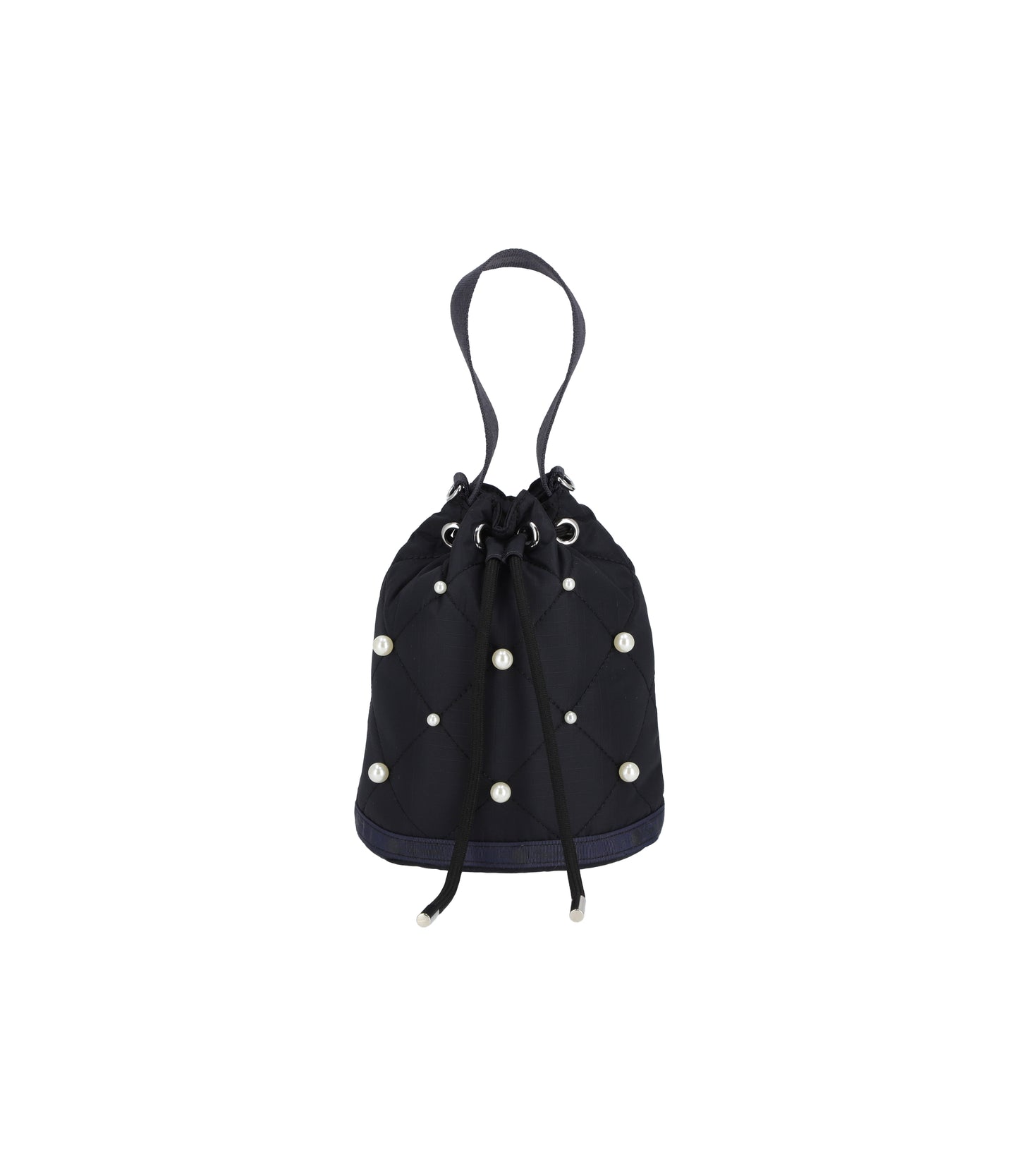 Drawstring Bucket With Pearls<br>Deep Sea Pearl
