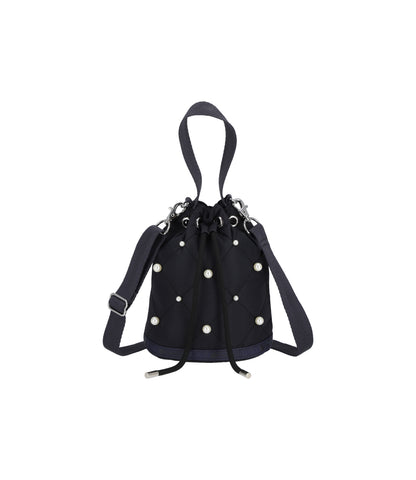 Drawstring Bucket With Pearls<br>Deep Sea Pearl