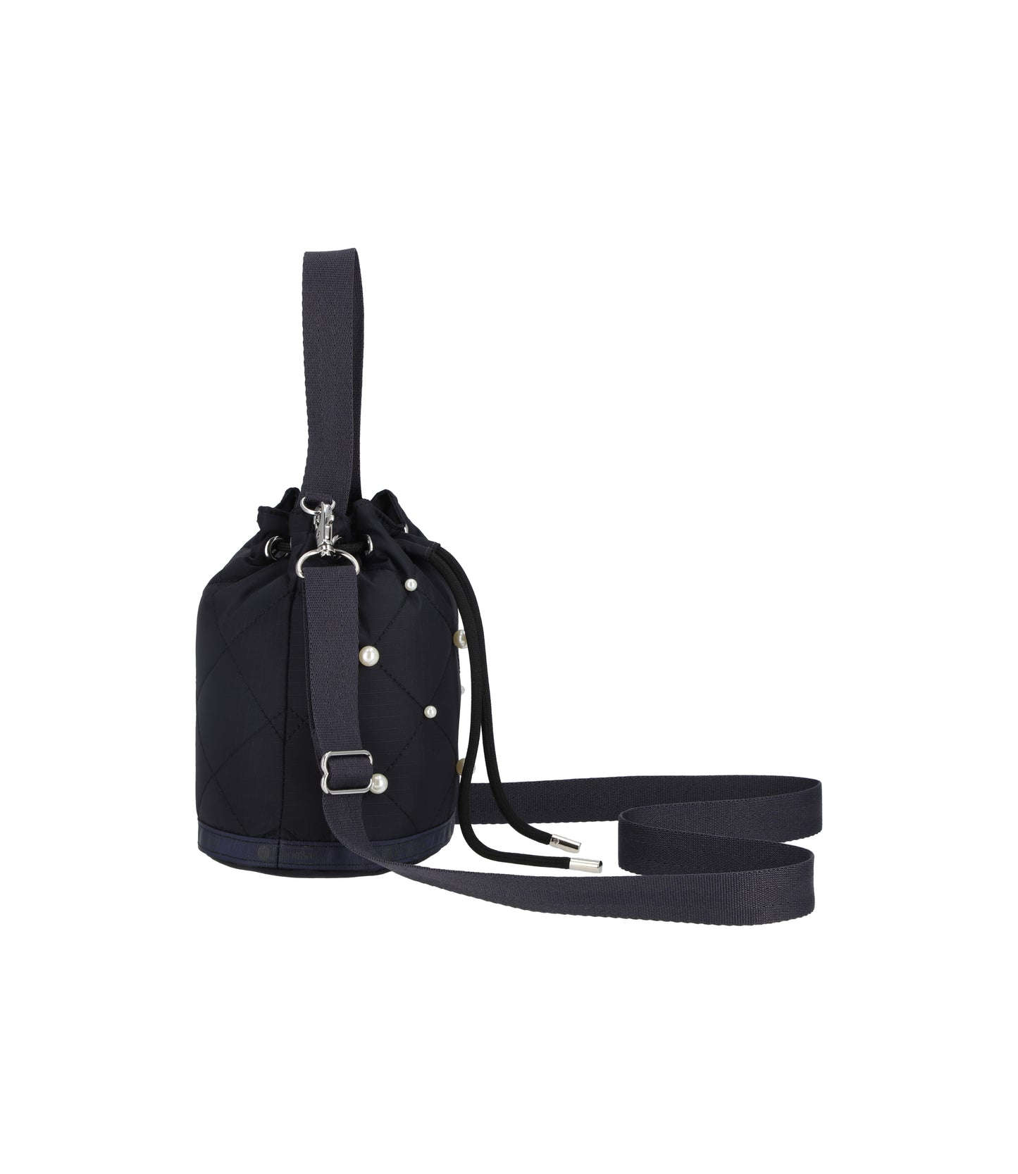 Drawstring Bucket With Pearls<br>Deep Sea Pearl