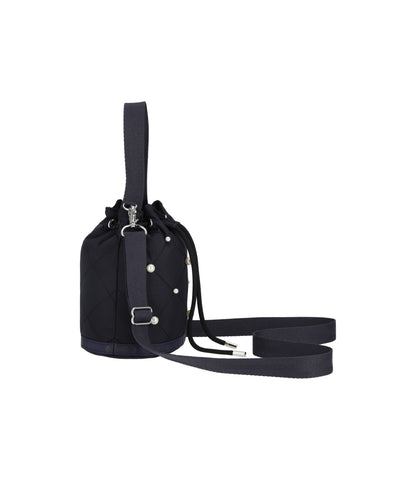 Drawstring Bucket With Pearls<br>Deep Sea Pearl