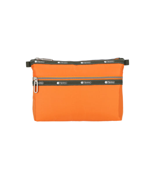 Essential 2-Zip Pouch<br>Pw Flame Orange C1
