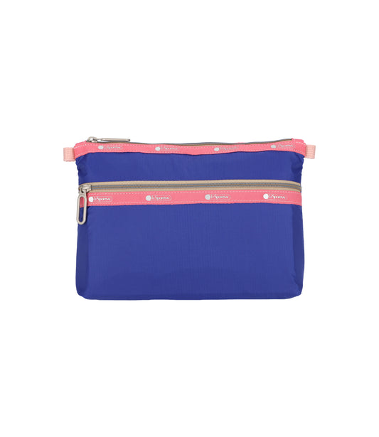 Essential 2-Zip Pouch<br>Pw Dazzling Blue C1