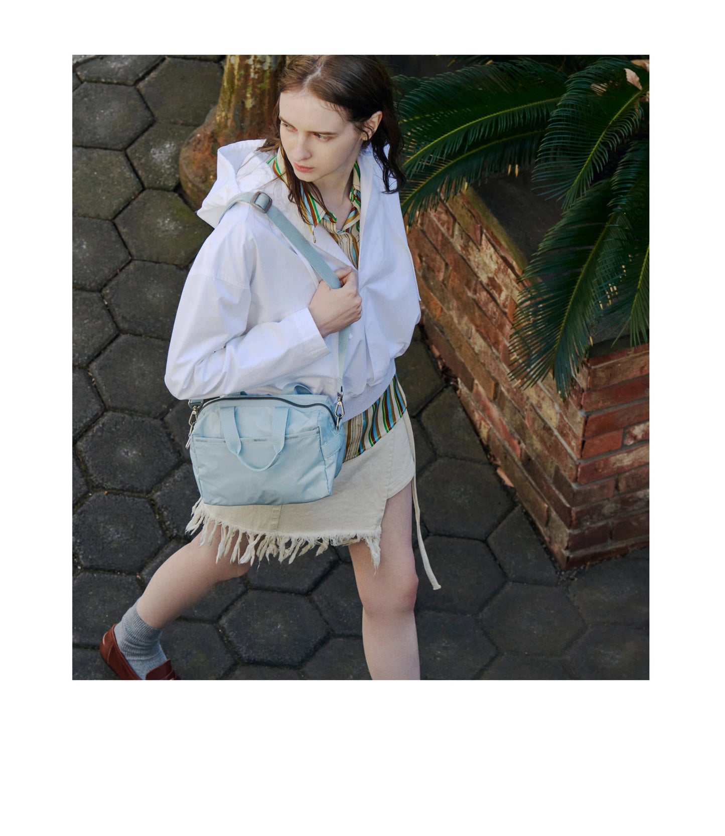 Small Uptown Satchel<br>Cerulean Frost C