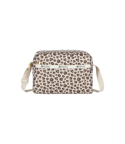 Daniella Crossbody<br>Latte Heart Leopard