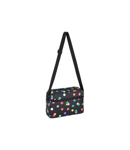 Daniella Crossbody<br>Multicolor Dots Black