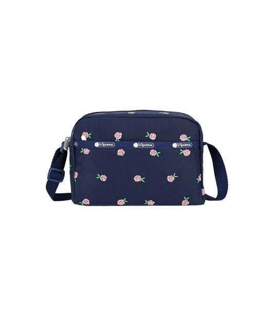 Daniella Crossbody<br>Pink Roses Embroidery