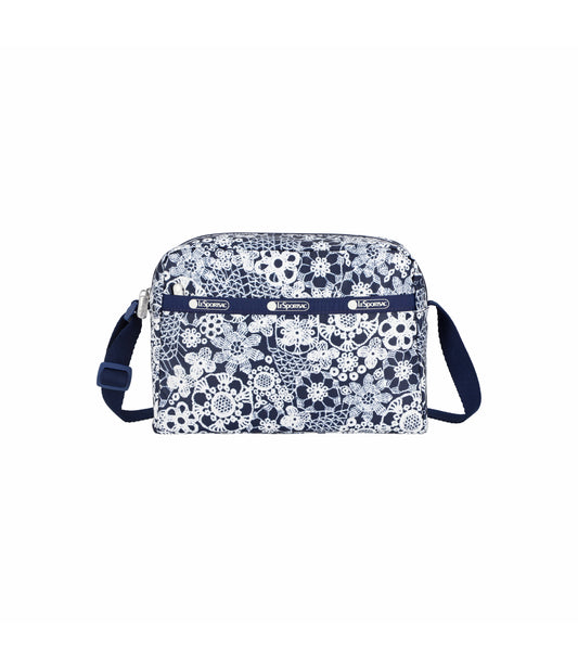 Daniella Crossbody<br>Floral Lace Navy