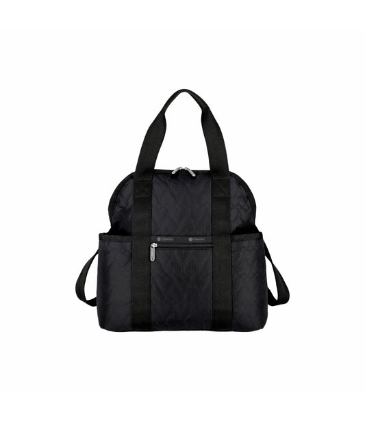 Double Trouble Backpack<br>Black Heart Deboss