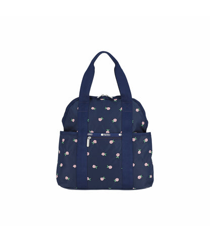 Double Trouble Backpack<br>Pink Roses Embroidery