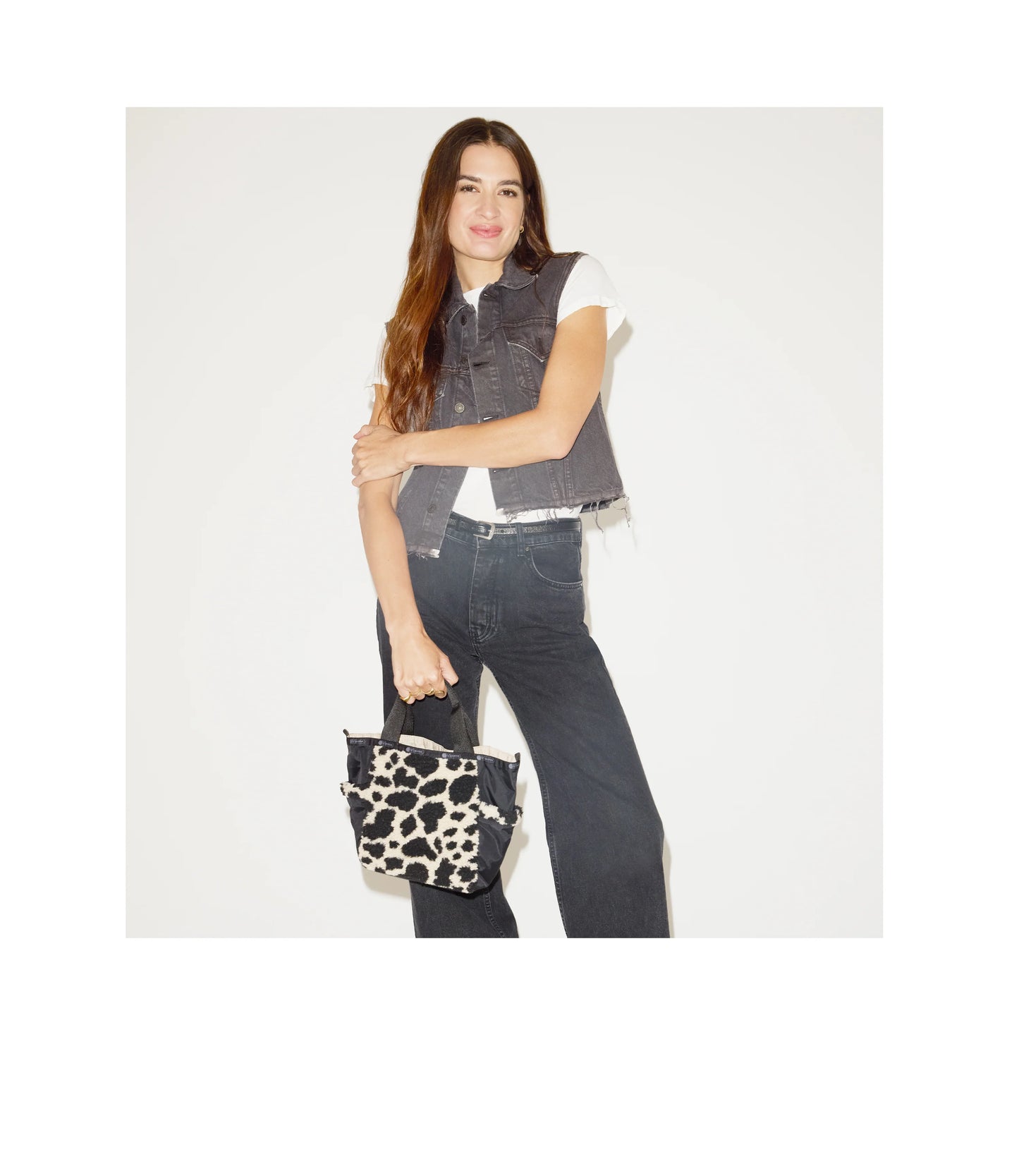 Sherpa Small Open Tote<br>Cow Sherpa