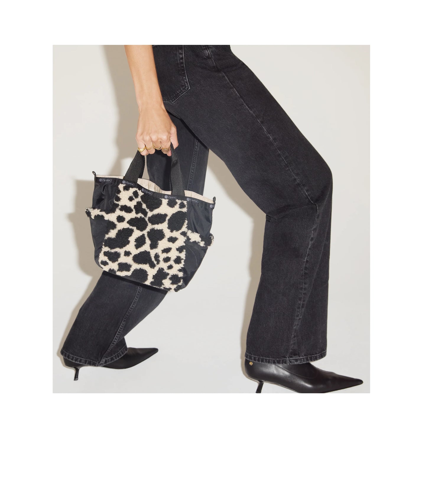 Sherpa Small Open Tote<br>Cow Sherpa