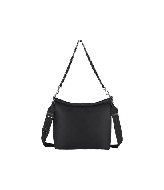 Chain Medium Zip Shoulder<br>Onyx Chain Quilt