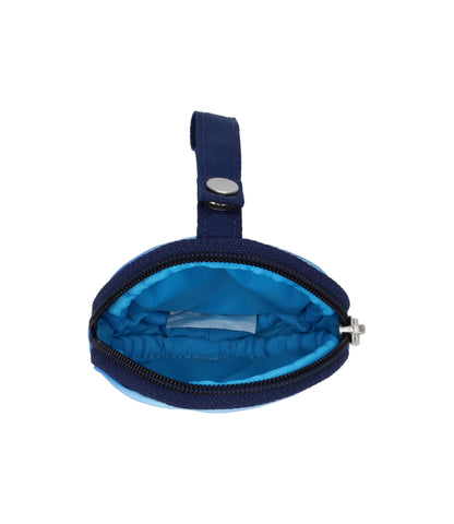 Wristlet Pouch With Round Charm<br>Doraemon With Meow