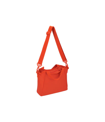 Small Double Top Handle Hobo<br>Autumn Orange