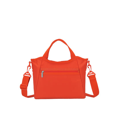 Small Double Top Handle Hobo<br>Autumn Orange