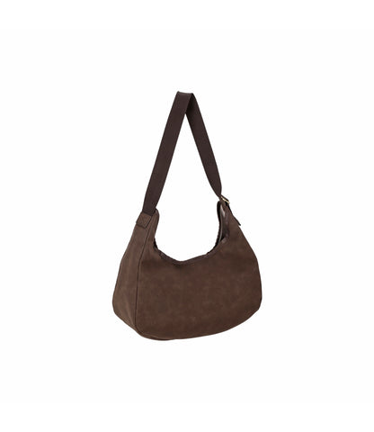 Large Suede Hobo<br>Dark Chocolate Suede