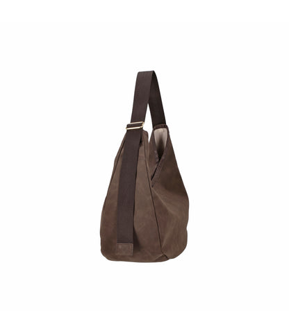 Large Suede Hobo<br>Dark Chocolate Suede