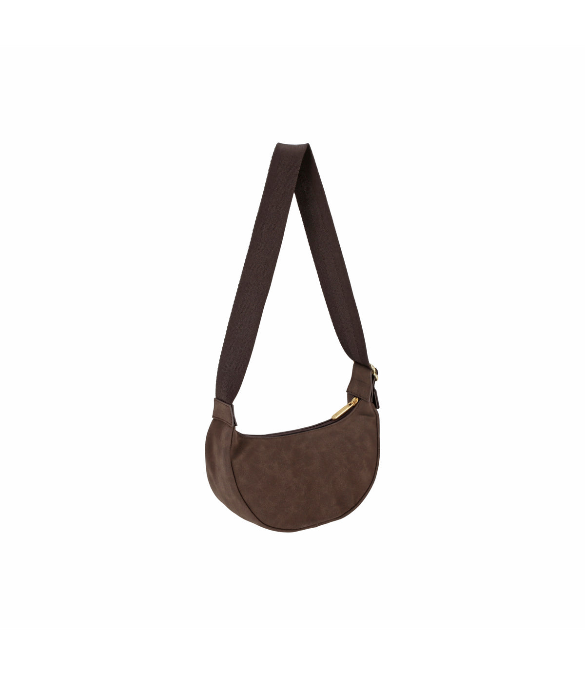 Small Suede Zip Hobo<br>Dark Chocolate Suede