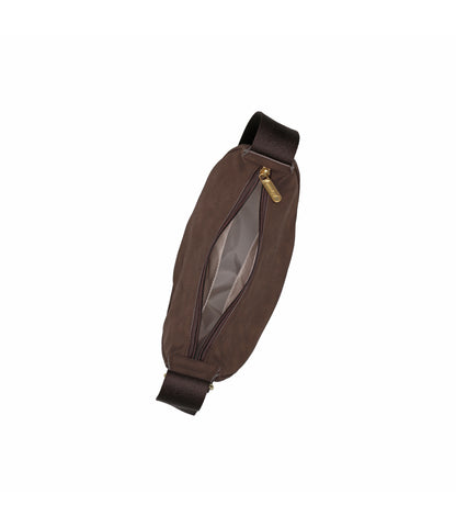 Small Suede Zip Hobo<br>Dark Chocolate Suede