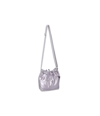 Micro Drawstring Bag<br>Silver Lilac Shine