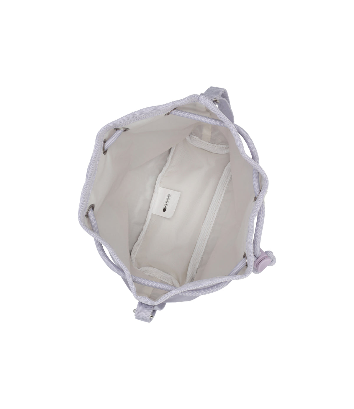 Micro Drawstring Bag<br>Silver Lilac Shine