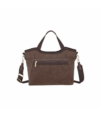 Suede Double Handle Hobo<br>Dark Chocolate Suede