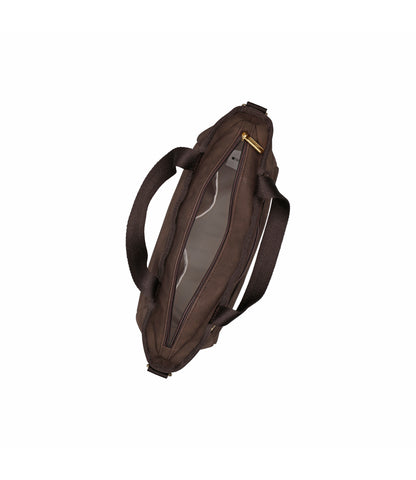 Suede Double Handle Hobo<br>Dark Chocolate Suede