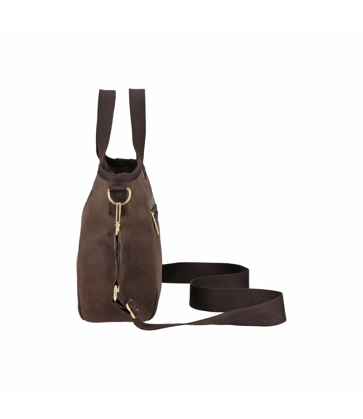 Suede Double Handle Hobo<br>Dark Chocolate Suede