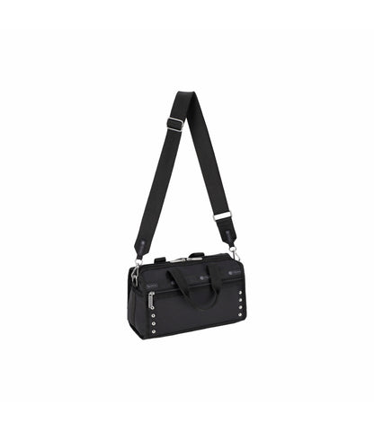 Studs Mini Duffel Crossbody<br>Black Studs
