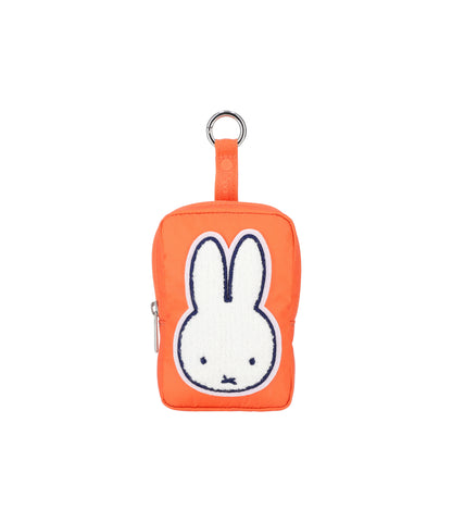 Rectangular Pouch Charm<br>Miffy Orange Patchwork