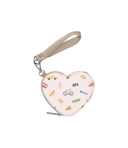 Heart Wristlet<br>NYC Icons Pink