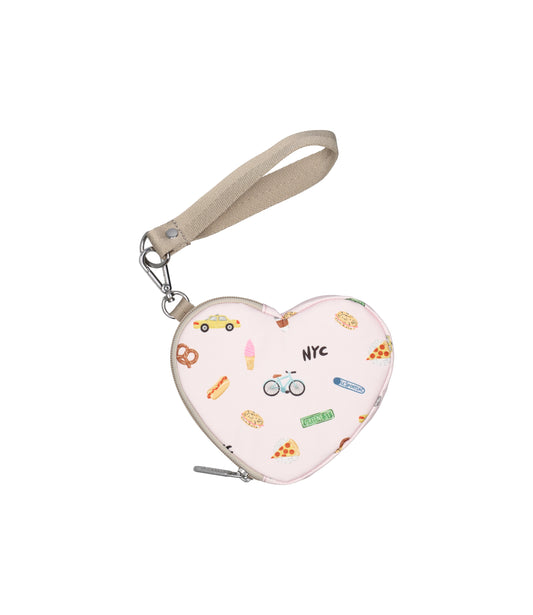 Heart Wristlet<br>Nyc Icons Pink