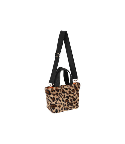 Fur East/West Tote<br>Leopard Fluffy Fur