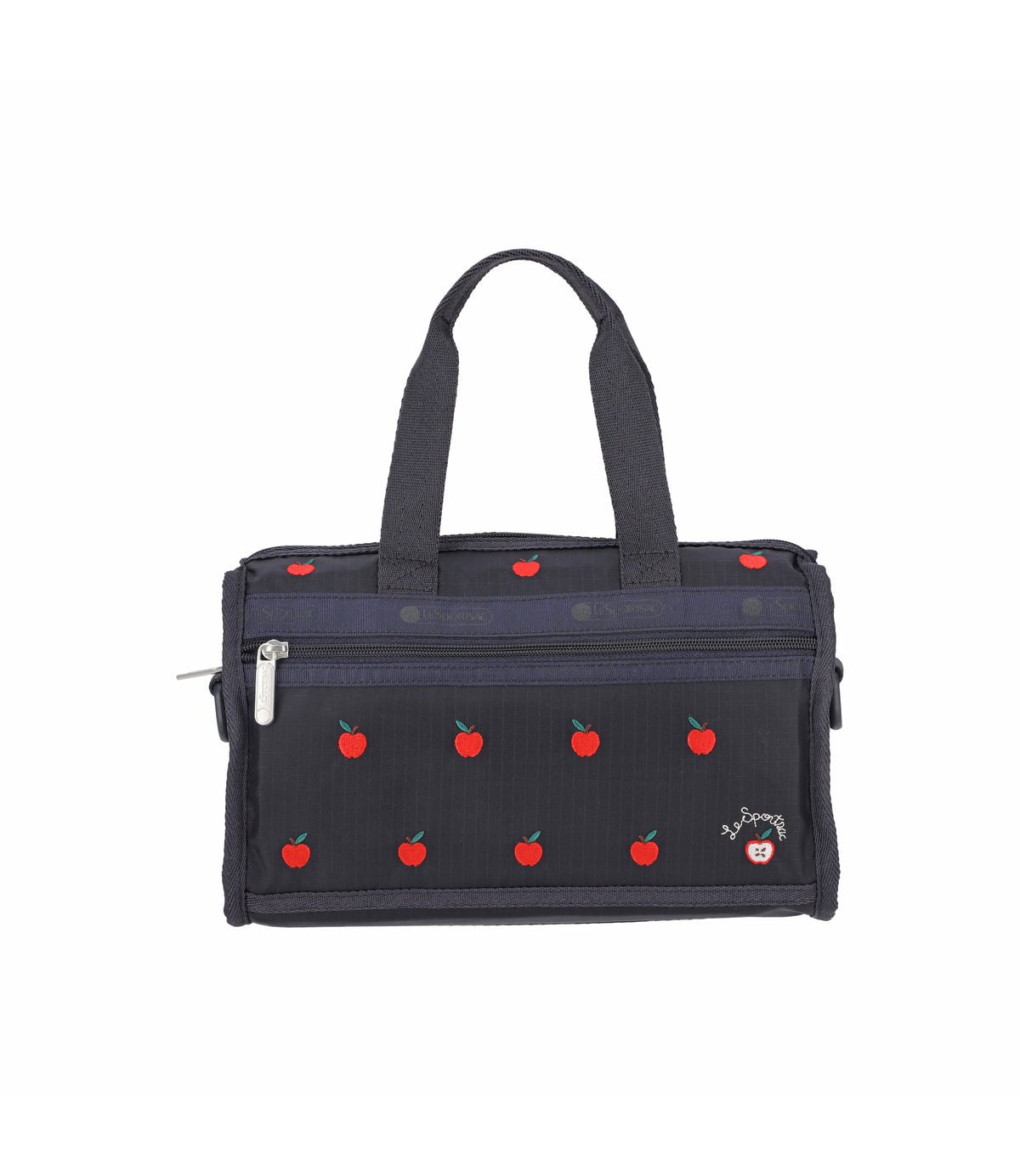 Top Handle Mini Duffel Crossbody<br>Red Apple Embroidery