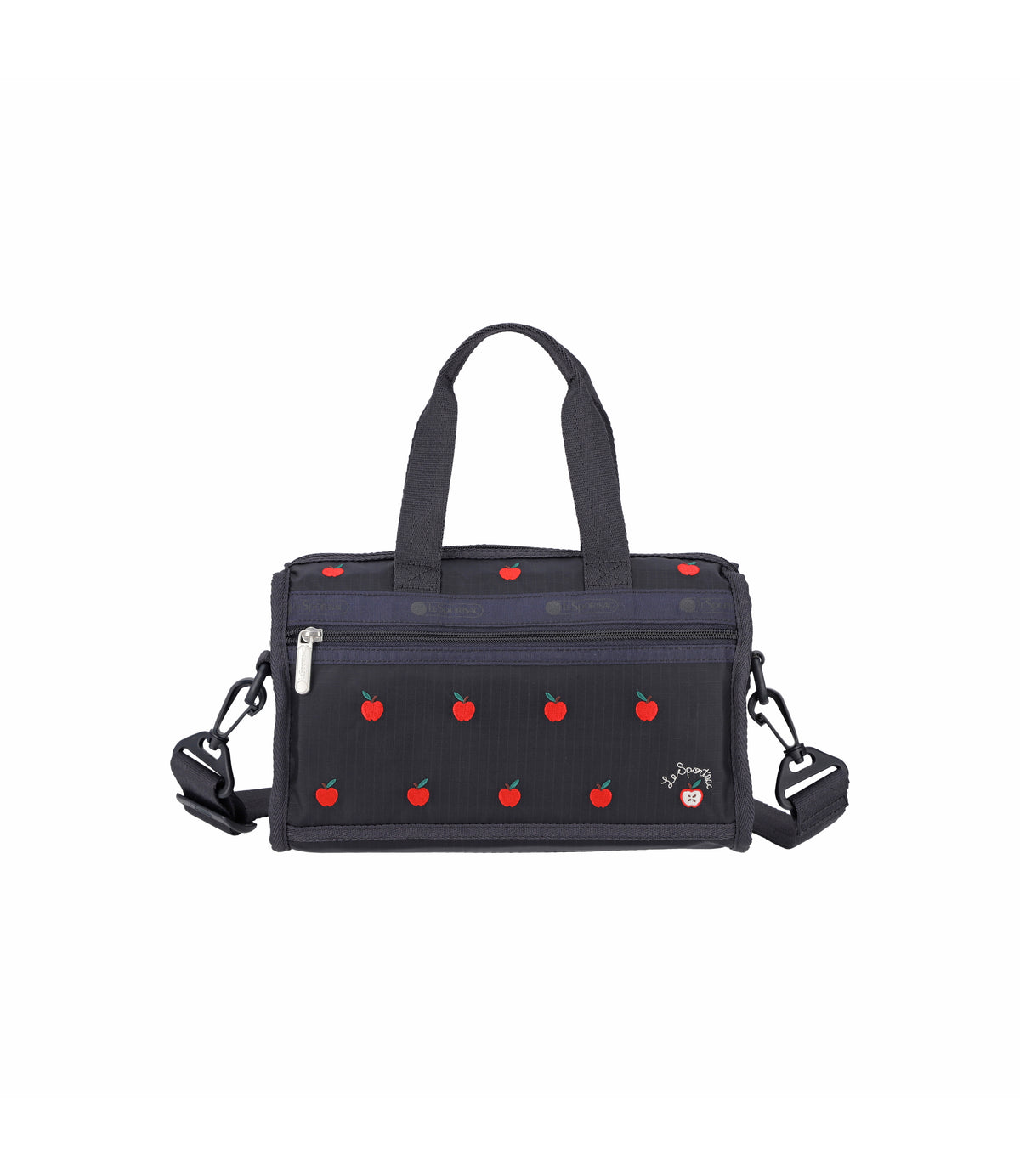 Top Handle Mini Duffel Crossbody<br>Red Apple Embroidery