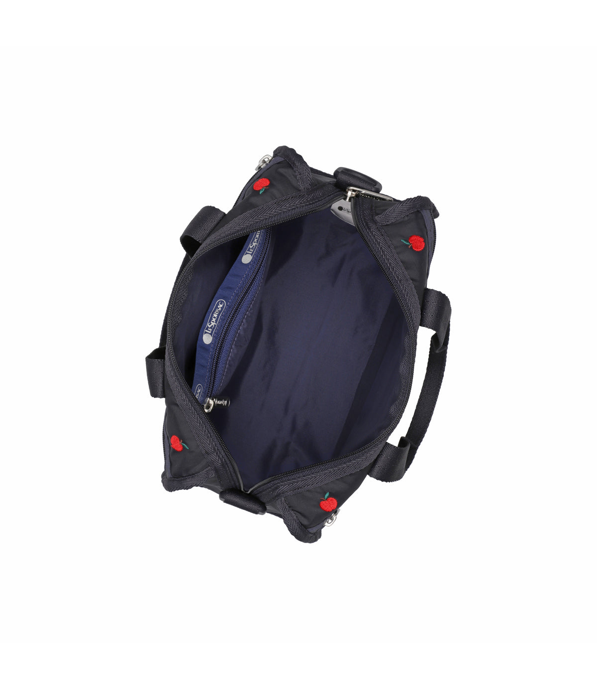 Top Handle Mini Duffel Crossbody<br>Red Apple Embroidery